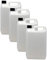 HDPE Jerry 5L 4 Pack with Optional Lids (Black)