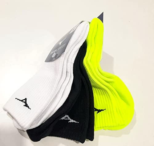 Mizuno 3P Socke White/Black/Neolime M