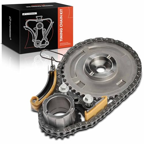 A-Premium Engine Timing Chain Kit W/Tensioner [OHV 8Cyl 4.3 4.8 5.3 6.0 6.2L] Compatible with Chevy, GMC, Hummer, Saab, Pontiac, Cadillac & Buick - Express, Silverado, Camaro, Sierra, H3, Yukon & More