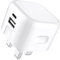 20w Charger Plug for iPhone SE 2022/SE 2020/SE/XS/XS Max/XR/X/8/8 Plus/7/7 Plus/6/6s/5/5s/5c UK 3 Pin 20W Dual Ports Fast Charger USB Type C Power Adapter (WHITE)
