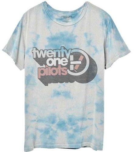 Twenty One Pilots T Shirt Vintage Block Holiday Band Logo Unisex Blue Dip Dye M