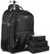 ZOMFELT Backpack with Wheels, 17.3 Inch Rolling Backpack for Men Women, Waterproof Rucksack on Wheels with 3 Packing Cubes, Laptop Roller Cases for Business Work College School, Black