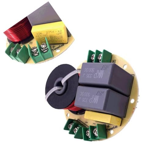 VOANZO Haut-parleur croisé 2 voies 100 W haute et basse fréquence 2800 Hz pour haut-parleurs d'étagère Hi-Fi, haut-parleurs centraux, haut-parleurs surround ronds