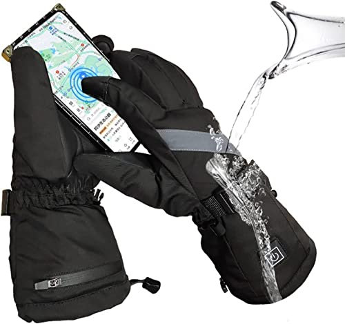 Heated Gloves Rechargeable Electric Heating Glove Winter Warm Glove Winter Rechargeable Electric Warm Heated Gloves Men Battery Powered Touchscreen For Winter Sports Outdoors Gloves Thermal Gloves