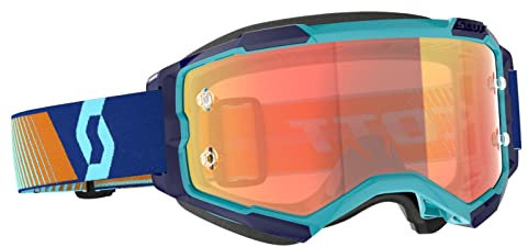 SCOTT Fury MX Goggle Cross/MTB Brille blau/orange/orange Chrom Works