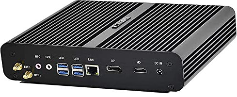 KINGDEL NC860 Fanless Mini Computer, Compact PC with i7 12th Gen. CPU(up to 4.7GHz), 64GB DDR4 RAM, 2TB NVMe SSD, 8K:7680x4320@60Hz, HD+DP, WF 6E+BT 5.3 for Gaming Business Home Use W-11 Pro