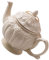 DOITOOL 1pezzi Caffettiera Vintage Ceramica Bianca con Design Retro e Motivi Scolpiti Perfetta per tè e caffè Facile da Pulire e Manutenere per Amici e Famiglia