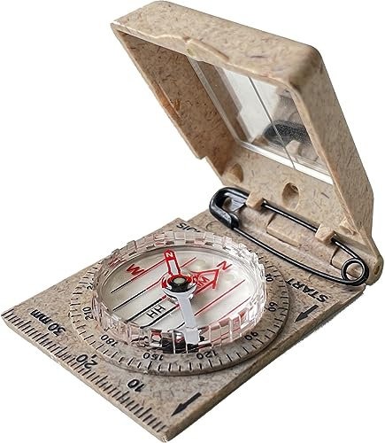 Ilva Terra Ranger SL Compass, sehr Kleiner Kompass, perfekt für Wandern, Camping, Survival, aus recyceltem Kunststoff, wasserdicht