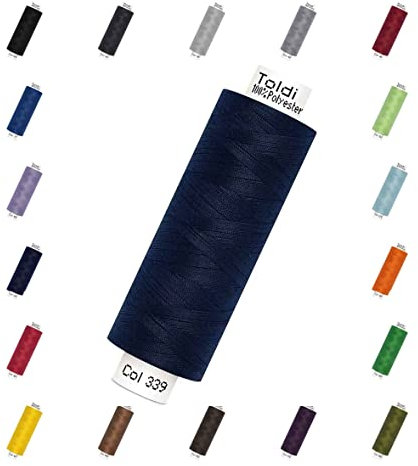 Nähmit - Gütermann Allesnäher Nähgarn Toldi - 500m Nähmaschinengarn + GRATIS FARBKARTE (36-339 - schwarzblau)