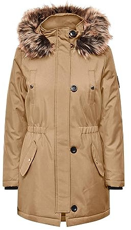 ONLY ONLIRIS Fur Winter Parka Life CC OTW, Marron, S Femme