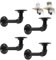 MLOQI 4 Pack Industrial Pipe Shelf Brackets, Industrial Wall Bracket for Shelves (14 cm / 5.5 Inches)