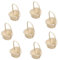 Gativs Kleiner Rattan Korb Obstkorb 8 Stück Kleiner Weidenkorb mit Henkel Geflochtener Blumenkorb Hochzeitskorb Mini Blumenkorb Hochzeit Süßigkeiten Rattan Korb Dekokorb für Hochzeitszeremonie