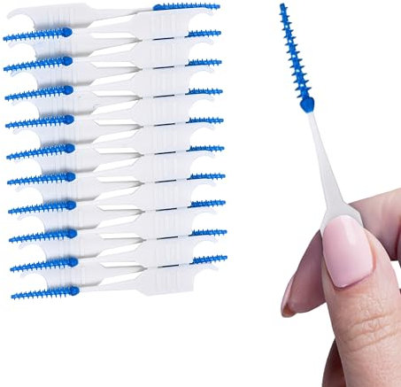 Happy Po Zahnsticks 80er Pack - Soft-Picks, Plastik Dentalstocher, entfernen sanft Plaque, massieren Zahnfleisch, kompakt & leicht - Blau