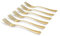 Rivadossi Sandro 4706FOT02 Set di Forchette da Tavola, 6 Pezzi-Serena-100% Made in Italy, Artigianalità e Design, Acciaio Inox 18/10, Oro