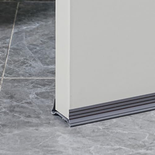 Bande de boudin de porte - Joint d'étanchéité pour bas de porte - Bande autocollante pour bas de porte - 93 cm - Gris