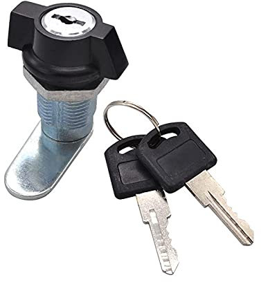 Schließfachschlösser, Nockenschloss, Nockenschloss, 2 Stück, for Tür, Briefkasten, Schublade, Schrank, Spind, Nockenschloss, T-Kunststoffgriff, Schranksicherheit, Möbelschlösser mit Schlüsseln, Hardwa