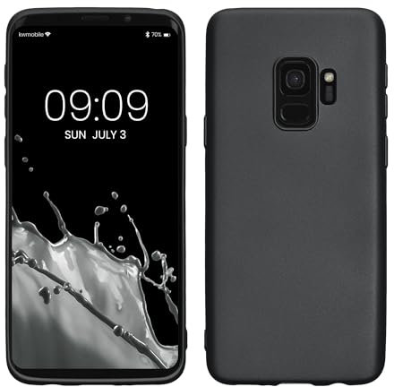 kwmobile Case kompatibel mit Samsung Galaxy S9 Hülle - Schutzhülle aus Silikon metallisch schimmernd - Handyhülle Metallic Grau