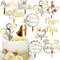 10 Stück Mr and Mrs Tortenaufsatz Acryl Hochzeit Kuchen Topper Braut und Bräutigam Mr & Mrs Cake Topper Gold Kuchen Dekorationen Kuchen Dekor für Verlobung Brautdusche Jahrestag Kuchen Dekoration