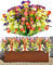 Evolpor 12 Bundles Outdoor Artificial Flowers, UV Resistant Faux Plastic Plants for Decoration, 6 Colors Fake Flowers Indoor Outside Hanging Plants Home Garden Planter Decoration
