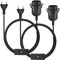 E27 Fassung, Lampenfassung E27 mit Schalter, E27 Fassung mit Stecker, Lampenfassung mit 3m Kabel für LED E26/E27 Glühbirne, 2 Stücke - Schwarz