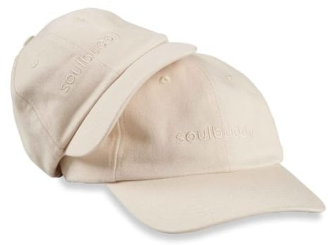 Soulbuddy Herren Basecap Cap Kinder – 2er-Set Familien Outfit Set – Geschenk für Papa – Muttertagsgeschenk – Geschenke für Männer – Papa Geschenk – Cream – One Size und Kids M