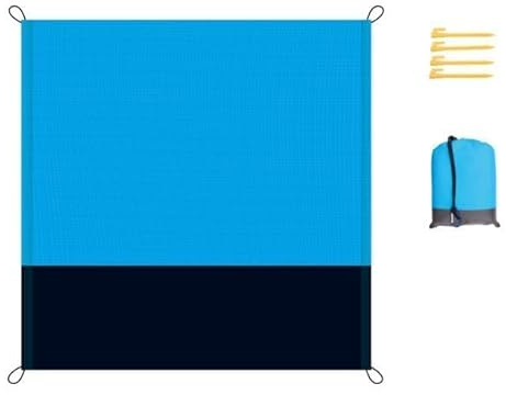 Camp Active Camping Zubehör Komplett-Set - Zelt Abdeckplane Camping 2 x 2,1m - Vorzeltteppich für Camping - Plane mit ösen - Inkl. Gewebeplane und Tragetasche - Camping Teppich Outdoor - Blau