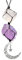 KGDUYC Auto Anhänger Auto Innenraum Zubehör Autospiegel Anhänger Deko Spiegel Charms, Rosenquarz and Amethyst, Auto Rückspiegel Ornament Innen Dekoration