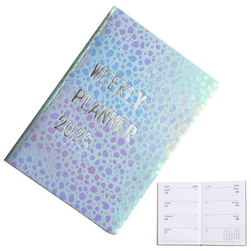 DAWCBVJQ Kalender Planer 2025, A7 Wochenplaner Bücher, Wochenkalender, Monatsplanung, Taschenkalender, Tagesplaner für Tagebuch Termin für Schreibarbeiten