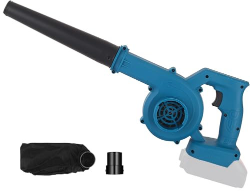 Akku Laubbläser für Makita 18V,Elektrischer Hand-Laubbläser Akku Gebläse, 2-in-1 Elektrischer Laubsauger/Laubbläser zum Blasen, Saugen und Laubblasen(Ohne Akku)