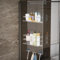 Nynelly Mensola da Doccia in Acrilico Senza Foratura - Porta shampoo doccia Doccia da Appendere con Ganci, Organizer da Doccia, Ripiano Doccia da Appendere per Porte in Vetro