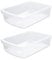 AC - Pack de 2 Bandejas Frigorificas - Capaciadad de 7,5 L - Fabricado en Plástico - Apto para Microondas y Congelador - 9,5 x 38 x 25 cm – Transparente