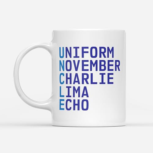 DV DESIGN 1 x Uncle Mug - NATO Alphabet Phonetic Military Army Funny Birthday Travel Grandad Friend Drinks Cup #82779