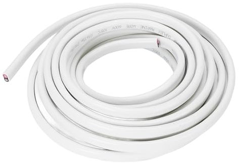 Filo Marino a 8 Calibri 30 Piedi, Materiale OFC Cavo di Alimentazione Pesante per Barche, Yacht, Automobili, Rimorchi, Ambienti Estremi, Facile Installazione con Alta