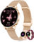Montre Connectée Femme avec Appel Bluetooth 3 Bracelets Écran AMOLED 41mm Petit Smartwatch avec Fonction Féminine Podomètre Fréquence Cardiaque Sommeil Calculateur 110+ Sport pour Andriod iOS, Or rose