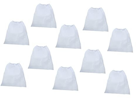 DEARMAMY 10pcs Non-woven Nail Dust Collector Bag Black for Nail Salons Lightweight Easy to Use