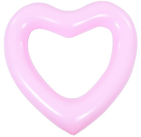 Milisten Herzförmiger Aufblasbarer Schwimmring Aus Hochwertigem PVC Pool Float Für Junge Mädchen Und Erwachsene Für Strand Gartenpartys