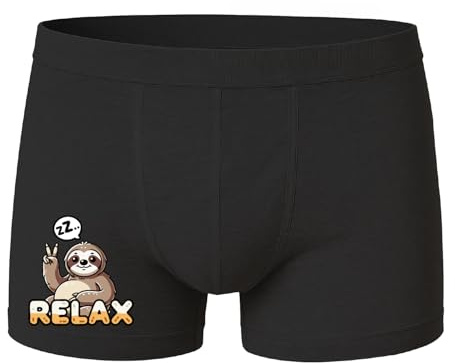 deinshirt Boxershorts Herren Unterhose Männer Unterwäsche Relax Faultier
