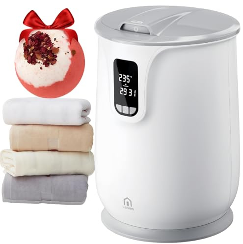 Labiim [Upgrade Smart Touch Screen] Towel Warmer, 24H Preset Heated Towel Warmer Bucket 20L Large Fast Heating for Bathroom Spa & Robes Blankets Heater Dryer for Home Families PJ‘s & More, Silver