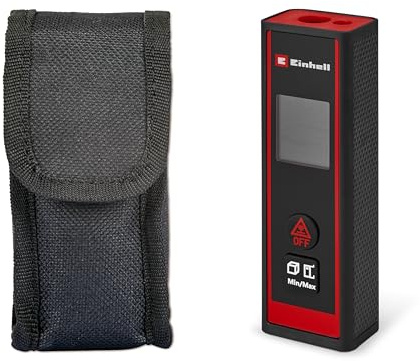 Einhell Laser Entfernungsmesser TC-LD 40 R | max. 40 m Messbereich | 3 Messmodi: Distanz, Fläche, Volumen | Dauermessung | LCD-Display | Abschaltautomatik