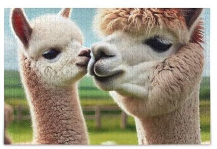 Llama Cute Alpaka Puzzles Stabile 2mm Puzzleteile für Erwachsene Familien 500 Teile