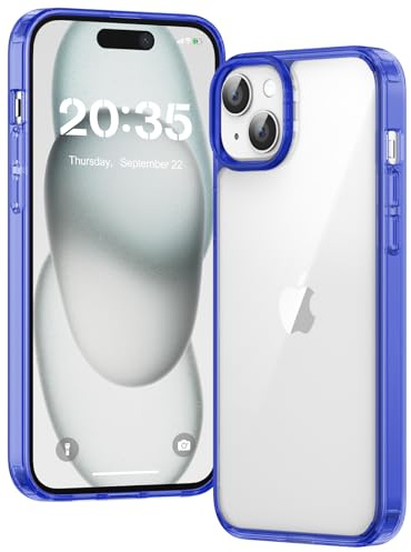 Voyahülle Hülle für iPhone 15 Hülle, Anti-Vergilbung Transparent Handyhülle Stoßfest Schutzhülle, Premium Kratzfeste Case für iPhone 15 -Blau
