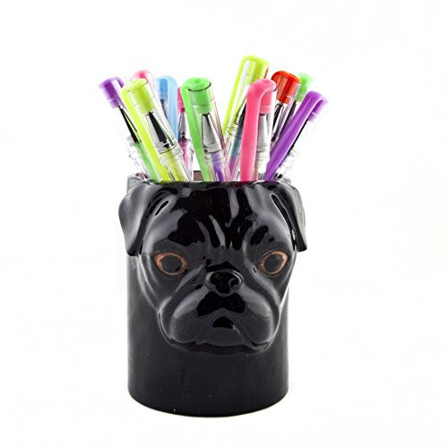 Quail Ceramics - Pug Pencil Pot - Black