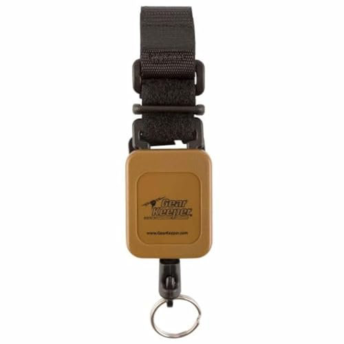 Gear Keeper Combo MOLLE Mount – Clip de cincha giratorio/correa de velcro RT4-5174-C 9 oz retráctil fuerza cordón – Soporte para linterna/bolsa de teléfono – Aplicación de la ley – Caza – Equipo