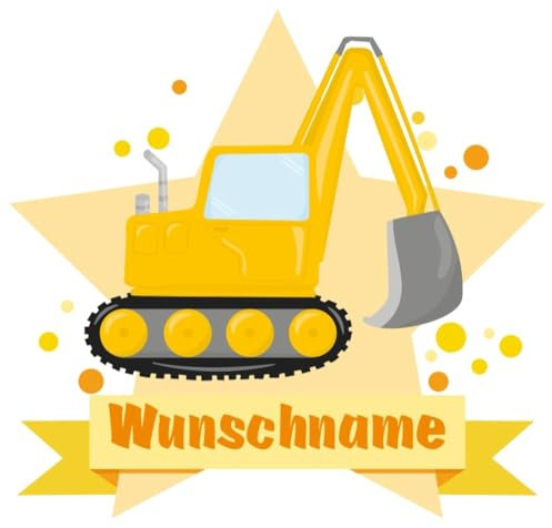 Samunshi® Cooler Bagger Wandtattoo Türschild mit Name personalisierbar Kinderzimmer Türaufkleber Baby Wandaufkleber - 25x22cm mehrfarbig