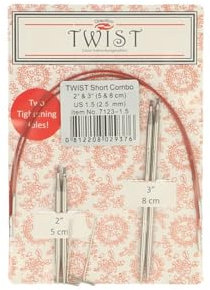 ChiaoGoo CG7123-1.5 Interchangeable Needle Tips Combo Pack, Aluminium, Red, 2.5mm