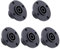 Glarks 5 Pack 4 Pole Round Panel Mount Connector Twist Lock Speaker Compatible with Neutrik Speakon NA4LJ, NA4LJX, NL4MP, NL4MPR, NL4FC, NL4FX, NL4 & NL2 Series, NL2FC