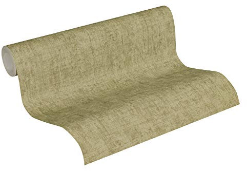 A.S. Création papier peint intissé Greenery papier peint uni 10,05 m x 0,53 m vert 373344 37334-4