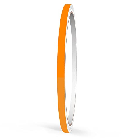 Motoking Zierstreifen, Neon Orange Fluoreszierend, 8 mm Breite, 10 m Länge, Aufkleber Folie Auto Boot Motorrad Wohnmobil Wohnwagen & mehr