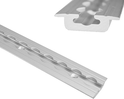 NTG 2 m Alu Airlineschiene, zum Einlassen, versenkbar als Bodenprofil mit Bohrungen 2m 1975mm