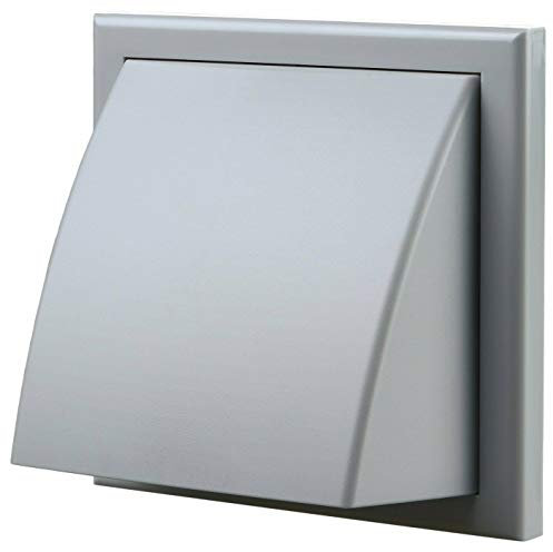150 mm Non-Rattle Cowled Hooded Wall Extractor Vent Baffle with Removable Single Blade Back Draught Shutter Removable Hood Domestic and Commercial Use for Kitchen Bathroom Shop Restaurant